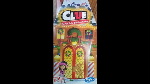 Clue: North Pole Edition Board Game (2018, Hasbro) -- What's Inside