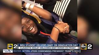 Morgan State student delivers baby on graduation day; family holds ceremony at the hospital