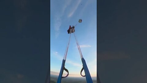 "Slow Motion Base Jumping: Incredible View of the Parachute Deployment"