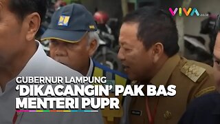 NYESEK! Ekspresi Pak Bas 'Kacangin' Gubernur Lampung, Nahan Kesal?