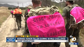 Recon Marines complete grueling 30-mile course while carrying double amputee comrade