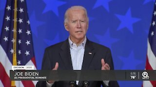 Joe Biden calls for calm and patience