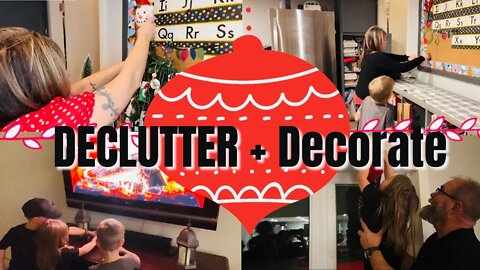 Decorate, Declutter + Clean With Me Before Christmas! 2022 | Magical with Kids | Christmas Vlogs