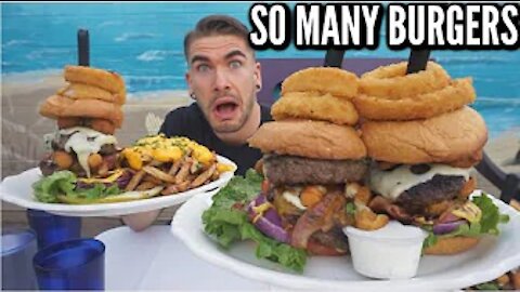 MASSIVE BURGER AND CHEESY FRY CHALLENGE! In Ohio | Chives | Man Vs Food