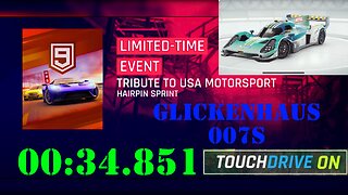 Asphalt 9 | Tribute to USA 🇺🇸 Motorsport | 00:34.851 | Hairpin Sprint | Touchdrive