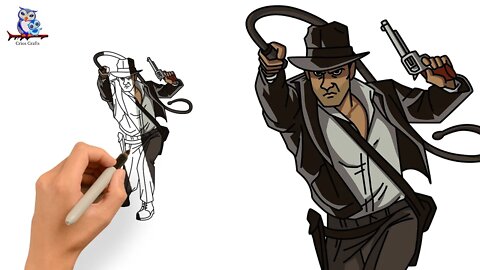 How to Draw Indiana Jones and the Dial of Destiny - Art Tutorial