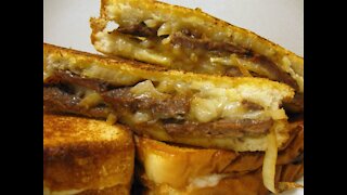 Pepper Jack Steak and Onion Sandwich