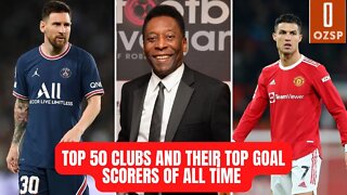 Top 50 Clubs And Their Top Goal Scorers of All Time
