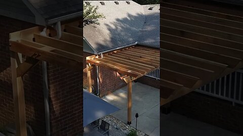 Pergola by the pros #diy #pergola #shorts