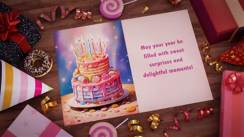 Animated Happy Birthday Wishes Greetings in 3D with beautiful music in 4K 60FPS