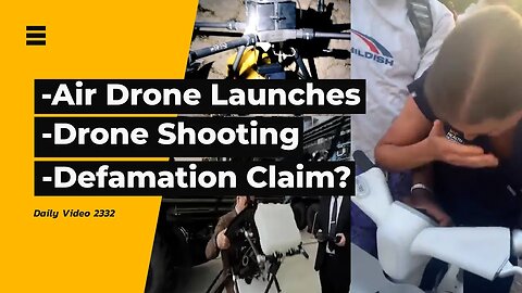 UGV Launching Air Drones, BSF Drone Shooting, Citi Bike Fight Defamation Claim