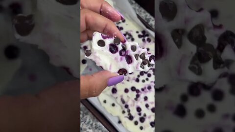 yogurt bark recipe | chocolate blueberry #yogurtbark #Shorts