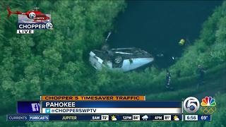 Vehicle crashes into canal in Pahokee
