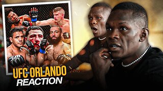 Israel Adesanya Reacts to CRAZY UFC Orlando Fight Night | Thompson vs Holland