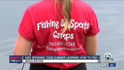 Kids using summer to learn how to catch fish