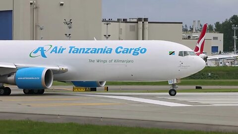 Unbelievable Air Tanzania Cargo 767 High-Speed Taxi Test and Landing!