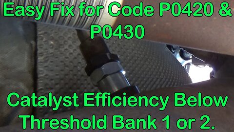 Easy Fix for Code P0420 or P0430 Catalyst Efficiency Below Threshold Ford F-150.