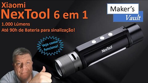 Xiaomi Nextool 6 em 1: Lanterna com1.000 Lúmens e até 90h de bateria em sinalização. Conheça!