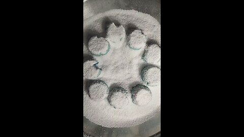 snow ❄️ on blue gym chalk reforms