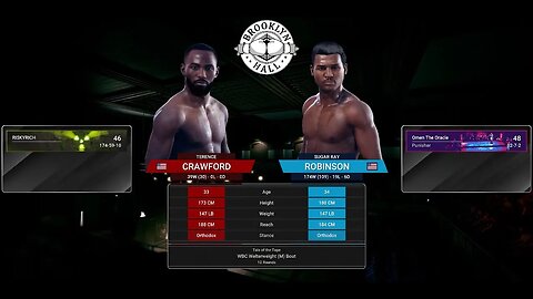 Undisputed Boxing Online Terrence Crawford vs Sugar Ray Robinson 2 - Risky Rich vs Omen the Oracle