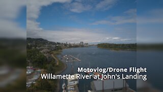 Motovlog / Drone Flight - Willamette River @ Portland