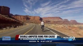 Double-amputee marathoner stops in Phoenix for run