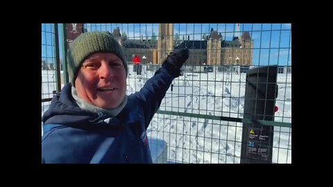 Trucker Convoy 2022 - Fences Go Up As the Police Stand Off with Protestors