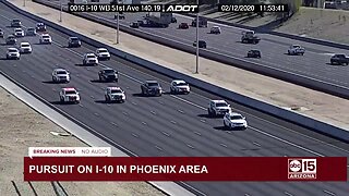Clip: Police pursuit underway in Phoenix