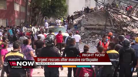 Mexicans dig through collapsed buildings as powerful magnitude 7.1 earthquake kills 217