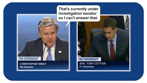 Sen. Tom Cotton waterboards FBI Director Chris Wray * 8-4-2022