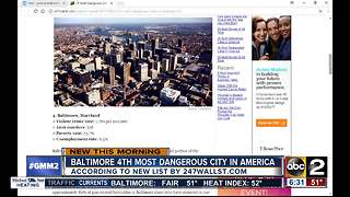 Baltimore ranked 4th most dangerous city in America