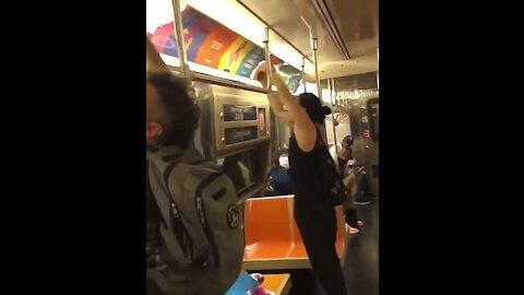 Ny mother tears down degenerate sexual propagenda from subway