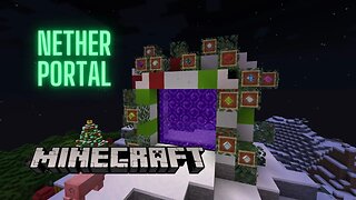 Minecraft: Nether Portal Decorated For Christmas