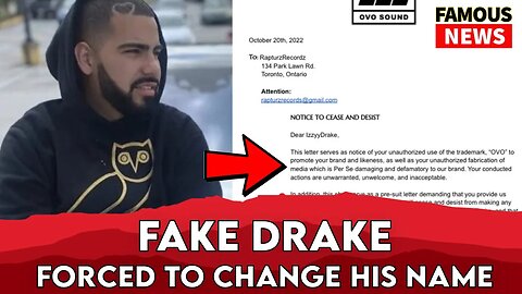 Fake Drake Gets Cease And Desist | Famous News