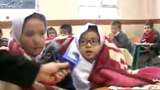 Schools in Iran don't work to protect kids from the cold weather