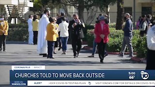 Churches told to move back outside