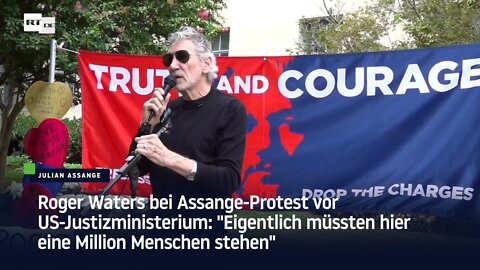 Roger Waters bei Assange-Protest vor US-Justizministerium