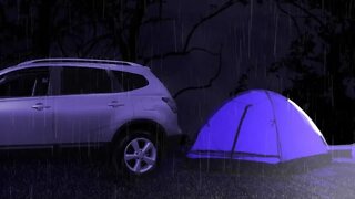 Camping In the Heavy Rain | Soothing Rain Sounds for Sleeping with Lightening Tent - 12 H