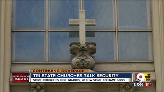 How do Greater Cincinnati churches handle security?