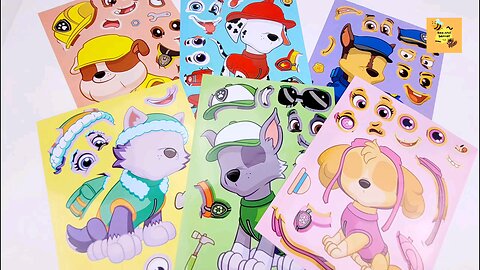 Discover Paw Patrol's Exciting Sticker Craft Activity #pawpatrol #sticker #viral