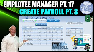 How To Create A Complete Payroll In Excel [Employee Manager Part 17]