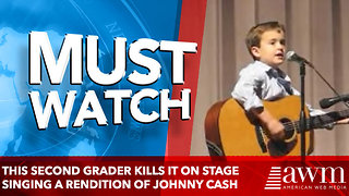 This Second Grader Kills It On Stage Singing A Rendition Of Johnny Cash Classic