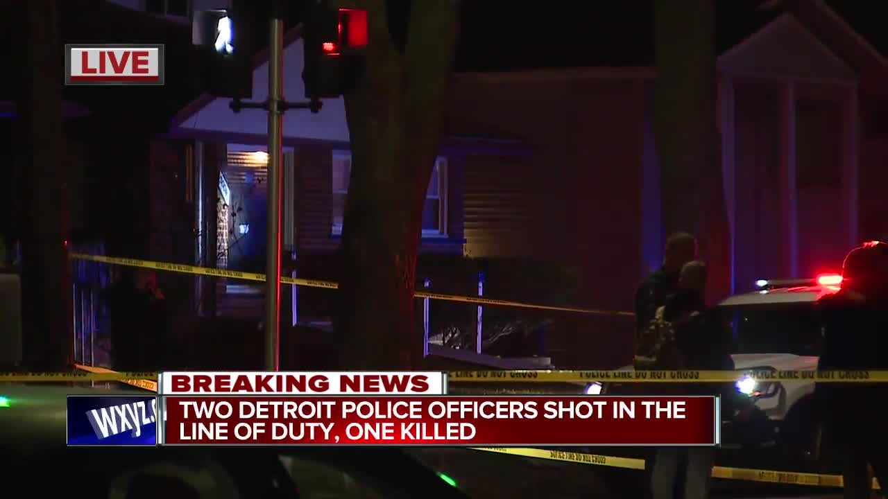 2 Detroit police officers shot in the line of duty, 1 killed
