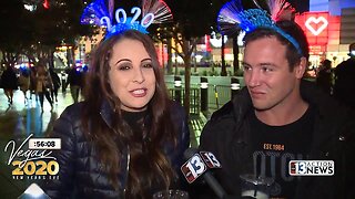 People share resolutions on Las Vegas Strip