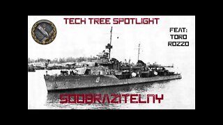World of Warships Legends Tech Tree Spotlight: Soobrazitelny (featuring Toro Rozzo)