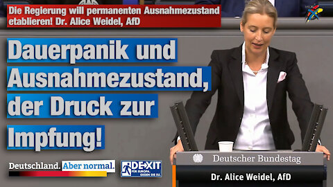 Die Regierung will permanenten Ausnahmezustand etablieren! Dr. Alice Weidel, AfD