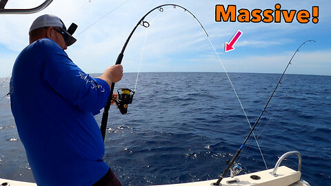 45 miles offshore and 350 feet deep for monster fish!