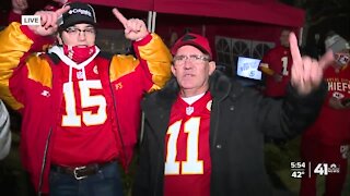 Chiefs fans tailgating