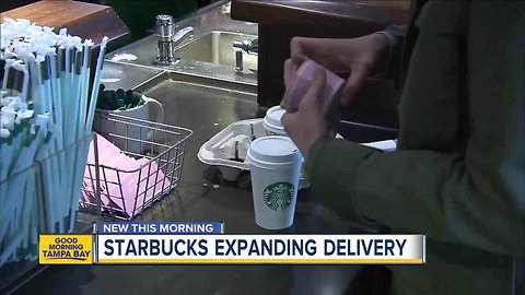 Starbucks rolls out delivery service for coffee drinkers