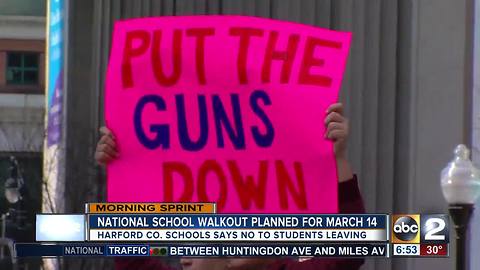 Harford County students told they can't leave school on day of national walkout